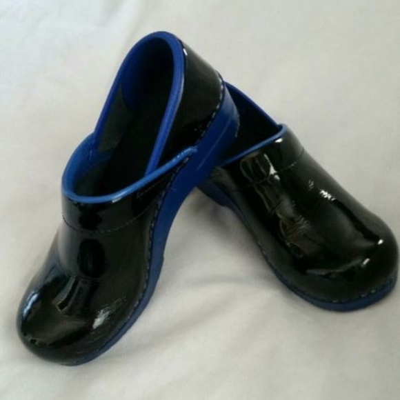 blue nursing clogs